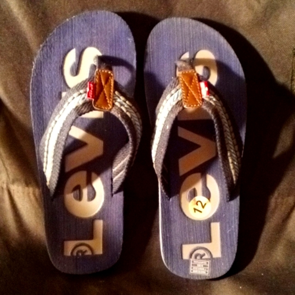 Levi's Flip Flops,size 12, Blue